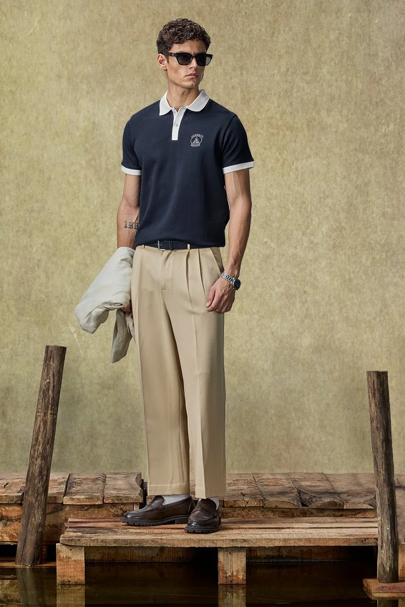 SNITCH Yacht Club Luxe Regular Fit Polo T-Shirt